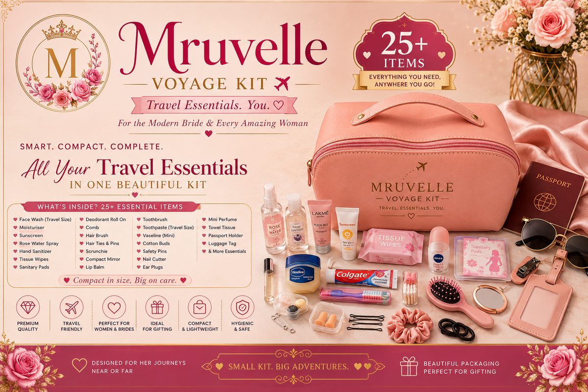 Mruvelle vovage kit ✈️ 25+ items in one kit